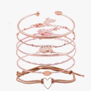 Rose Gold Bracelet Set
